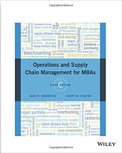 Operations And Supply Chain Management For MBAs