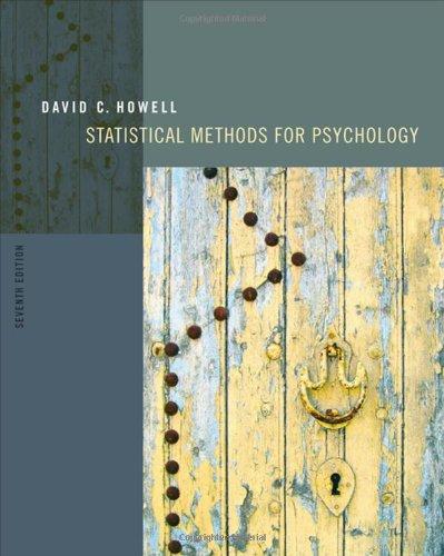 statistical methods for psychology 7th edition david c. howell 0495597848, 9780495597841