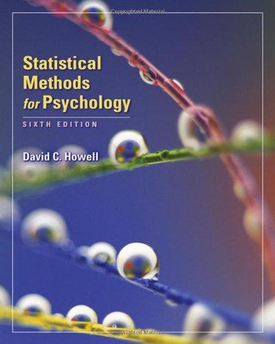 statistical methods for psychology 6th edition david c. howell 0495012874, 9780495012870