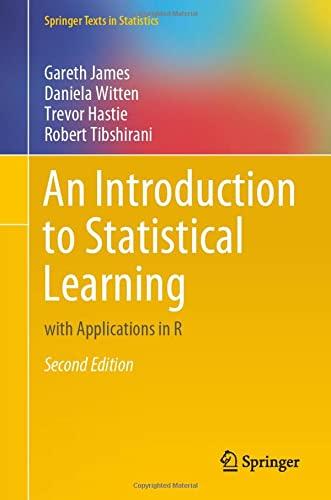 an introduction to statistical learning with applications in r 2nd edition gareth james, daniela witten,