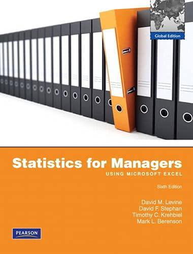 statistics for managers using microsoft excel 6th global edition david m. levine, david f. stephan, kathryn