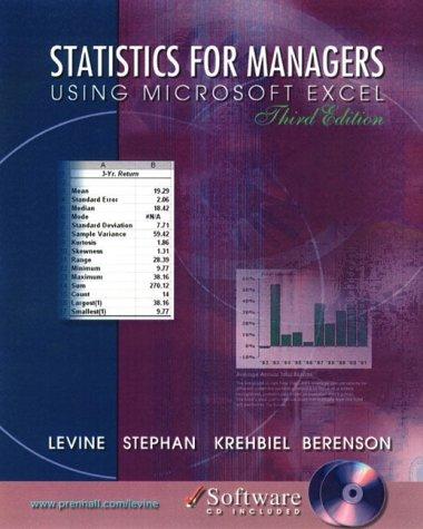 statistics for managers using microsoft excel 3rd edition david m. levine, david f. stephan, timothy c.