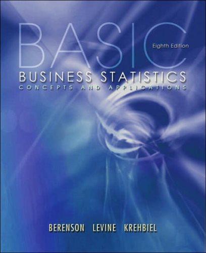 basic business statistics concepts and applications 8th edition mark l. berenson, timothy c. krehbiel, david