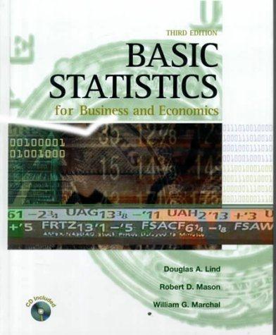 basic statistics for business and economics 3rd edition douglas a. lind, william g. marchal, robert deward