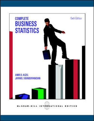 complete business statistics 6th international edition amir d aczel, jayavel sounderpandian 0071244166,