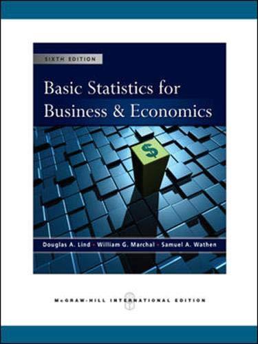 basic statistics for business and economics 6th international edition douglas lind, william marchal, samuel