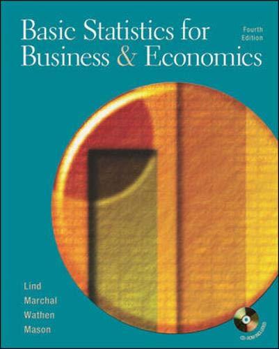 basic statistics for business and economics 4th edition douglas lind, william marchal, samuel wathen