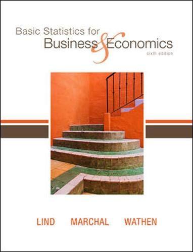basic statistics for business and economics 6th edition douglas lind, william marchal, samuel wathen