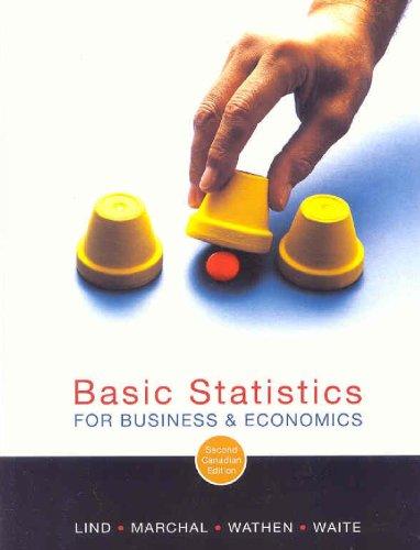 basic statistics for business and economics 2nd canadian edition douglas a. lind, william g. marchal, carol