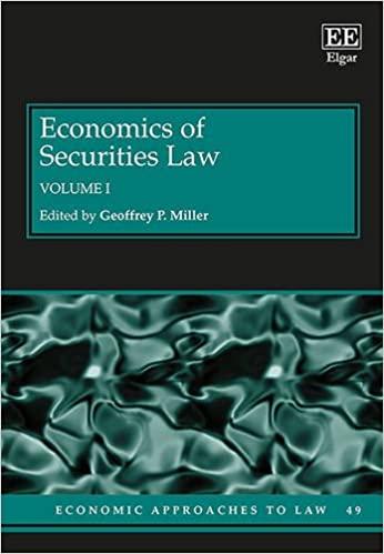economics of securities law 1st edition geoffrey p. miller 1783471816, 978-1783471812
