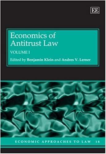 economics of antitrust law 1st edition benjamin klein, andres v. lerner 1845425138, 978-1845425135