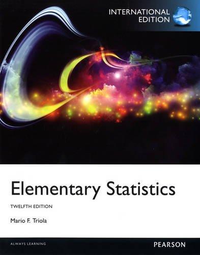 elementary statistics 12th international edition mario f. triola 0321894014, 9780321894014