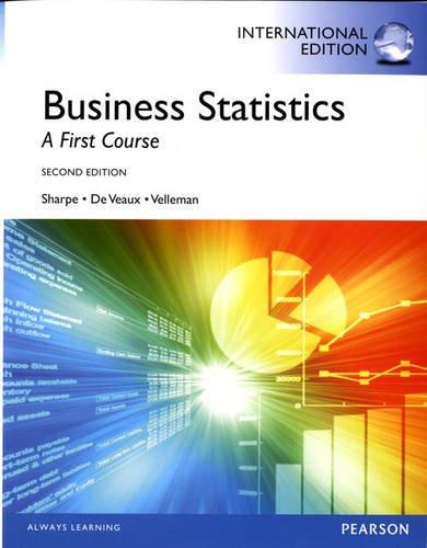 business statistics a first course 2nd international edition norean d. sharpe 0321894294, 9780321894298