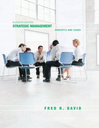 strategic management concepts and cases 11th edition fred r. david 0131869493, 9780131869493