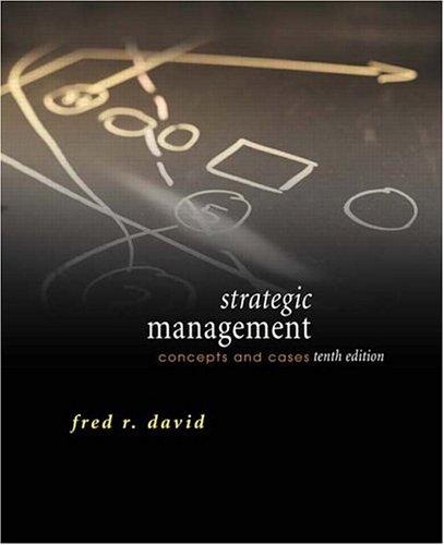 strategic management concepts and cases 10th edition fred r. david 0131503499, 9780131503496