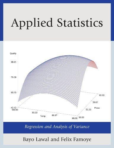 applied statistics regression and analysis of variance 1st edition bayo lawal , felix famoye 0761861718,