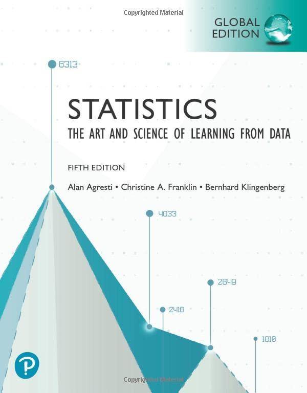statistics the art and science of learning from data 5th global edition alan agresti, christine a. franklin,