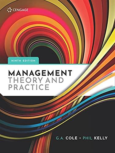 management theory and practice 9th edition gerald a. cole, phil kelly 1473769728, 9781473769724