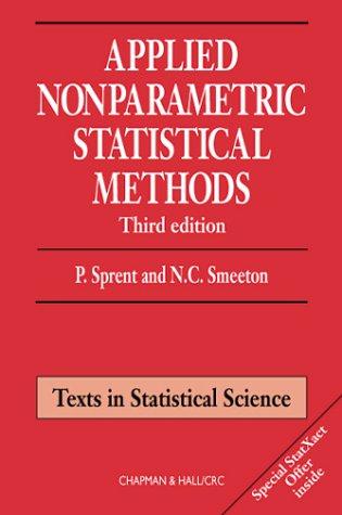 applied nonparametric statistical methods 3rd edition peter sprent, nigel c. smeeton 1584881453, 9781584881452