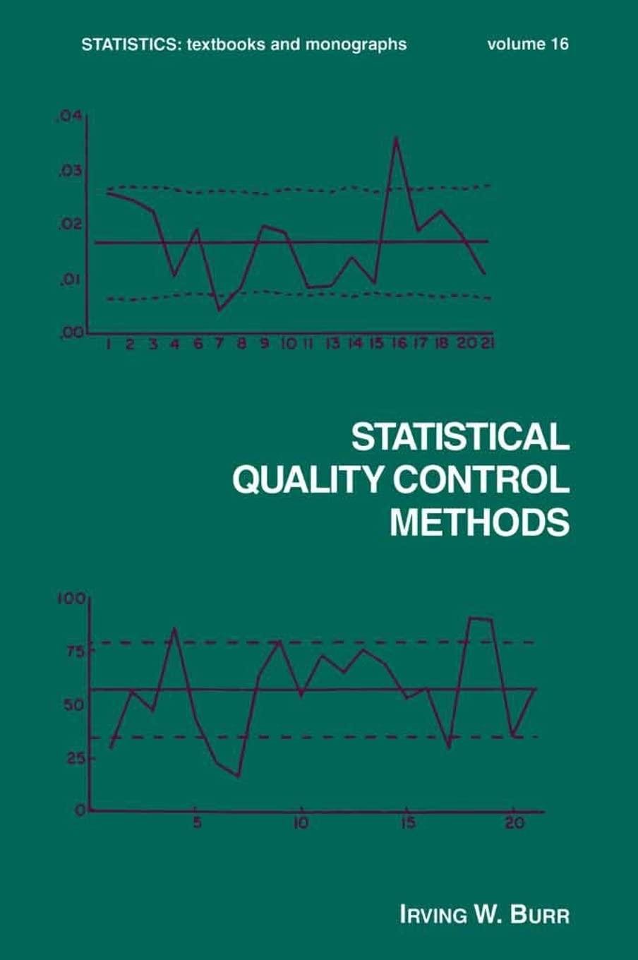 statistical quality control methods 1st edition irving w. burr 0824763440, 9780824763442