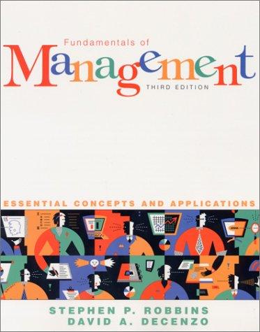 fundamentals of management 3rd edition stephen p. robbins, david a. decenzo 0130651338, 9780130651334