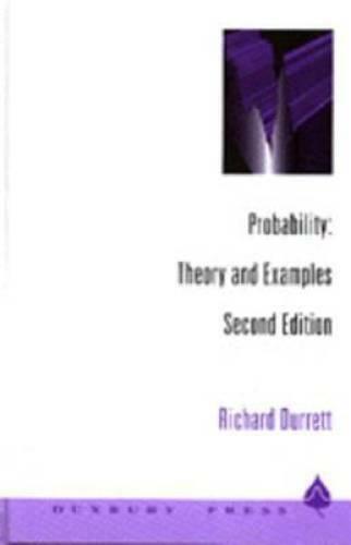 probability theory and examples 2nd edition richard durrett 0534243185, 9780534243180