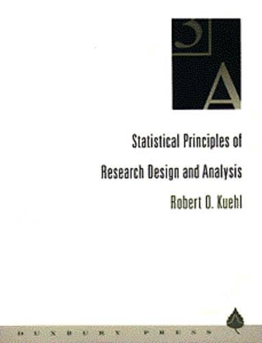 statistical principles of research design and analysis 1st edition robert o. kuehl 0534188044, 9780534188047