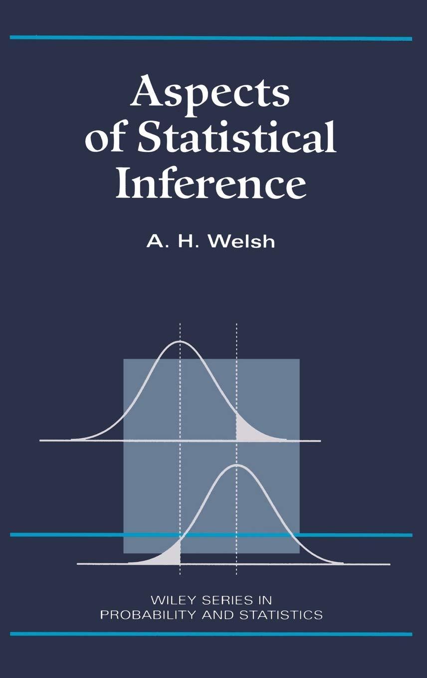 aspects of statistical inference 1st edition a. h. welsh 0471115916, 9780471115915