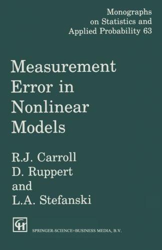 measurement error in nonlinear models 1st edition raymond j. carroll, david ruppert, leonard a. stefanski