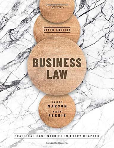 business law 6th edition james marson, katy ferris 0198849958, 978-0198849957