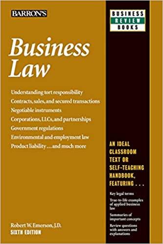 business law 6th edition robert w. emerson j.d. 1438005113, 978-1438005119