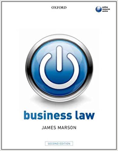 business law 2nd edition james marson 0199608709, 978-0199608706