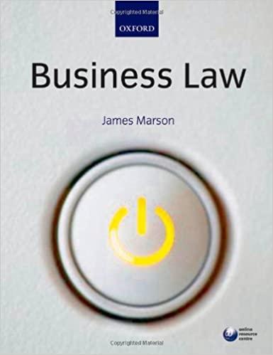 business law 1st edition james marson 019954445x, 978-0199544455