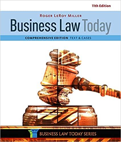 business law today comprehensive 11th edition roger leroy miller 1305575016, 978-1305575011