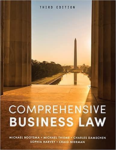 comprehensive business law 3rd edition michael bootsma, charles damschen, craig nierman 1793574421,