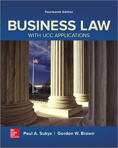 business law with ucc applications 14th edition paul sukys, gordon brown 0077733738, 978-0077733735