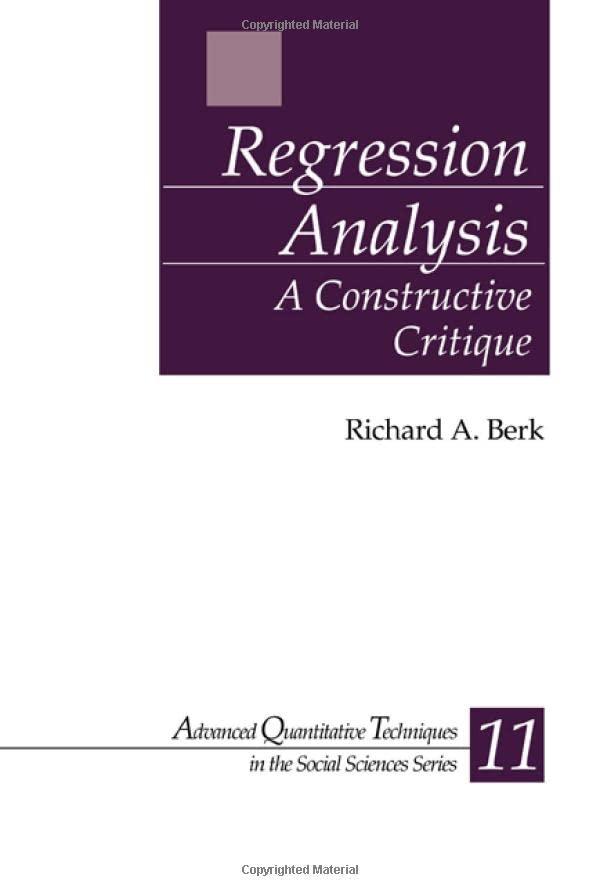 Regression Analysis A Constructive Critique