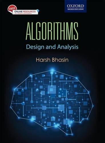 algorithms design and analysis 1st edition harsh bhasin 0199456666, 9780199456666