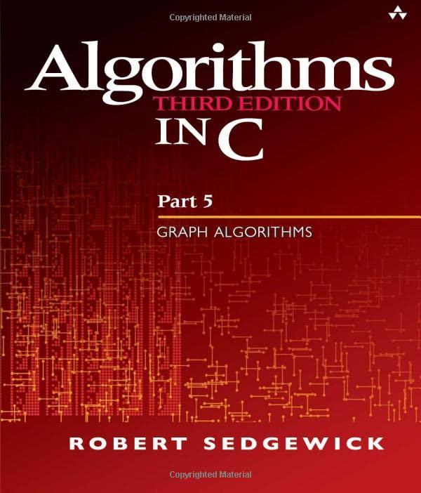 algorithms in c part 5 graph algorithms 3rd edition robert sedgewick 0201316633, 9780201316636