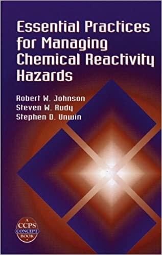 essential practices for managing chemical reactivity hazards 1st edition robert w. johnson, steven w. rudy,