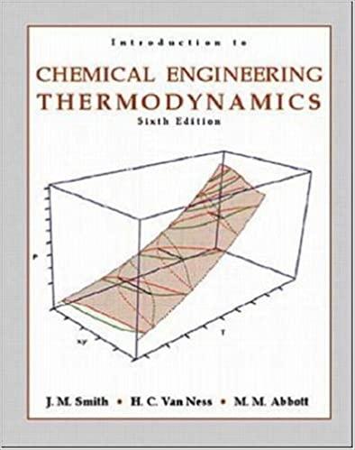 introduction to chemical engineering thermodynamics 6th edition j. m. smith, hendrick c van ness, michael
