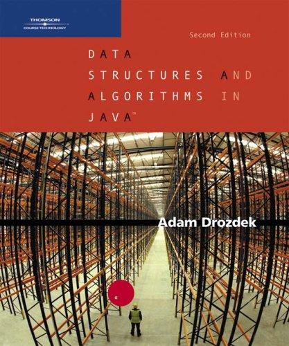 data structures and algorithms in java 2nd edition adam drozdek 0534492525, 9780534492526