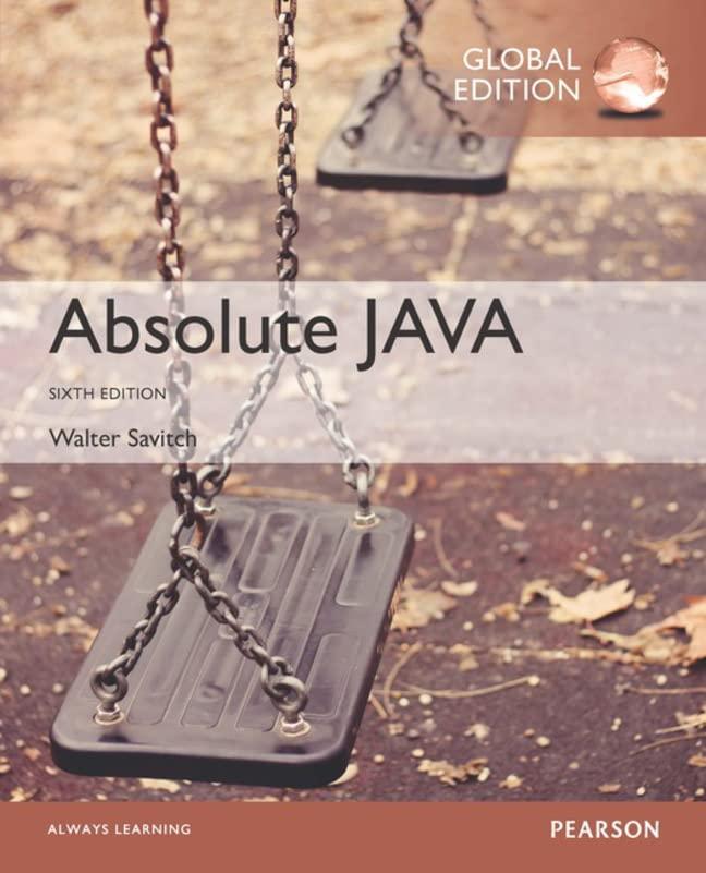 absolute java 6th global edition walter savitch 129210922x, 9781292109220