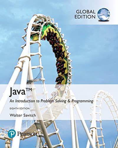 java an introduction to problem solving and programming 8th global edition walter savitch 1292247479,