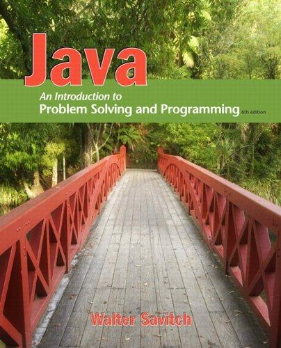 java an introduction to problem solving and programming 6th edition walter savitch 0132162709, 9780132162708
