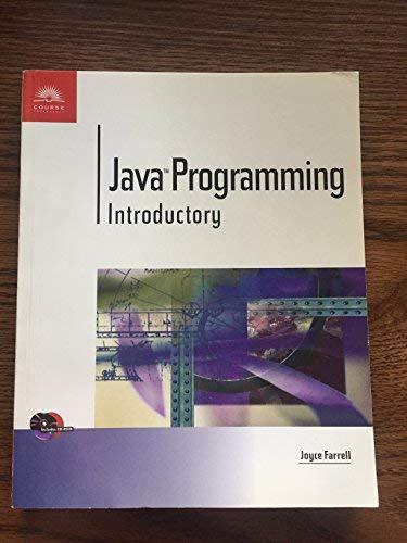 java programming introductory 1st edition joyce farrell 0760010692, 9780760010693