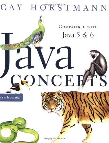 java concepts compatible with java 5 and 6 5th edition cay s. horstmann 0470105550, 9780470105559
