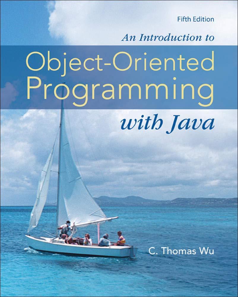 an introduction to object oriented programming with java 5th edition c. thomas wu 0073523305, 9780073523309