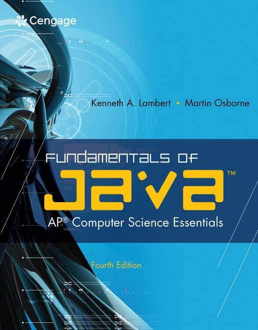 fundamentals of java tm ap computer science essentials 4th edition kenneth lambert, martin osborne
