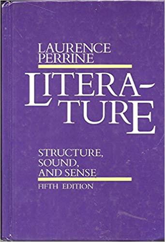literature structure sound and sense 5th edition laurence perrine, thomas r. arp 0155511084, 978-0155511088